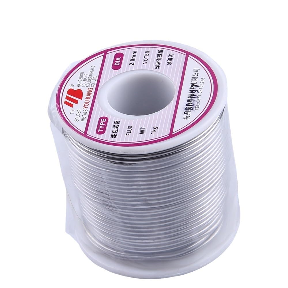 Cynowy drut lutowniczy średnica 2,0 mm 900 g płytka drukowana pasta lutownicza strumień spawalniczy 2% do generatora aluminiowy drut nawijający
