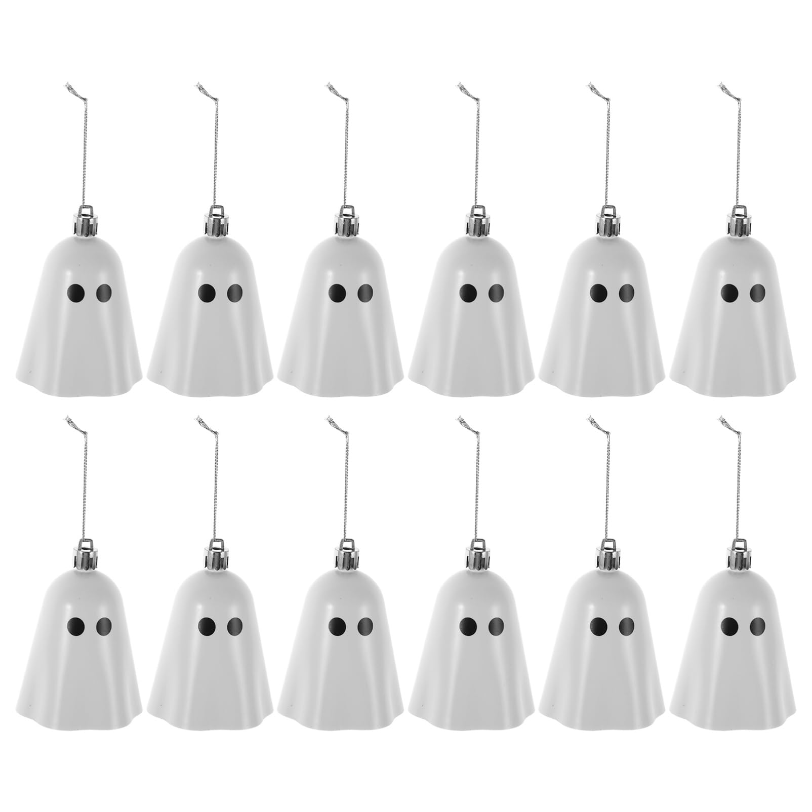 Fantômes d'Halloween Gadpiparty en résine, lot de 12 mini suspensions pour arbre