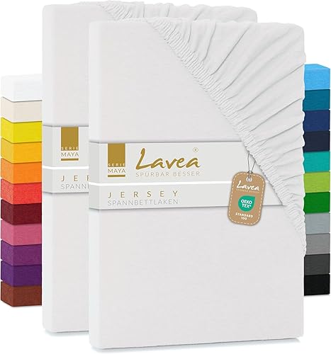 2er Set Spannbettlaken - Serie Maya Doppelpack Spannbetttuch für Matratzen bis 20cm - 140x200cm | 160x200cm, Weiss, 100% Baumwolle, hochwertige Verarbeitung, mit Gummizug - 140x200cm - 160x200cm - Weiß