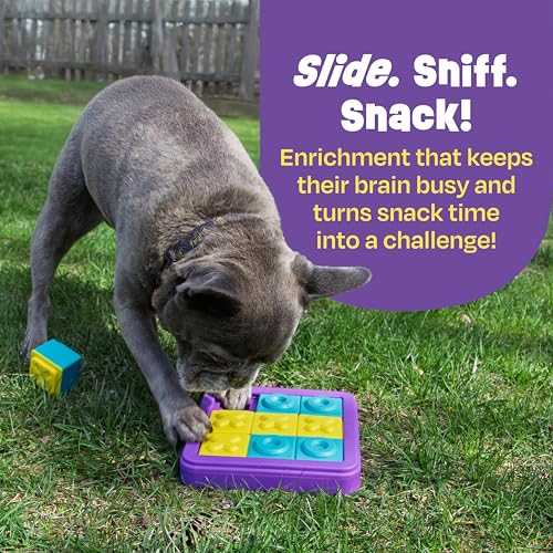 Juego de inteligencia Brightkins Puzzle Tic-TAC-Toe con 9 compartimentos para perros 2