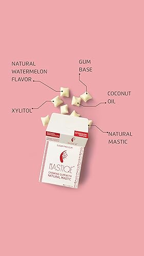 Miniatura 8 de Mastiqe - Goma de mascar dura sin azúcar con masilla natural (canela, 20 unidades)