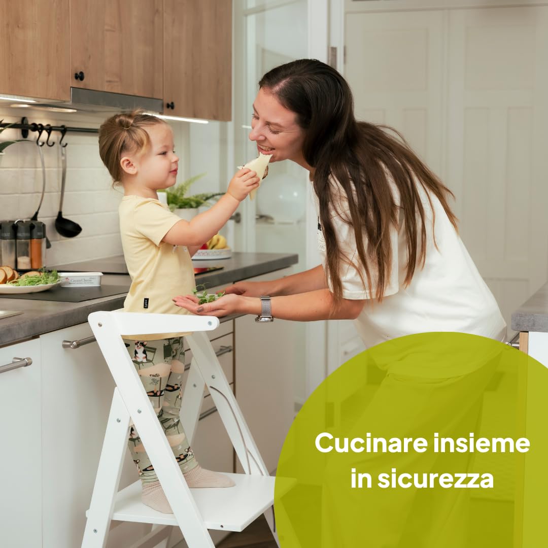 Ette Tete Torre di apprendimento pieghevole con altezza regolabile STEP'n'FOLD (grigio)