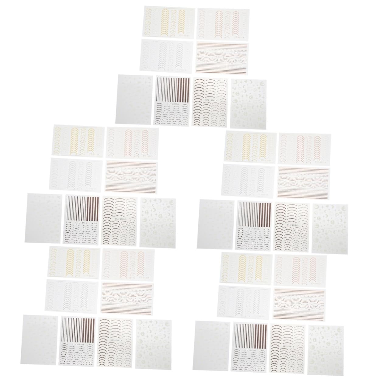 FRCOLOR 40hojas Calcomanías De Uñas Creativas De Pegatinas Para Decoración De Manicura Diseños Chic Para Fiestas y Uso Diario Para Uñas Naturales y Postizas