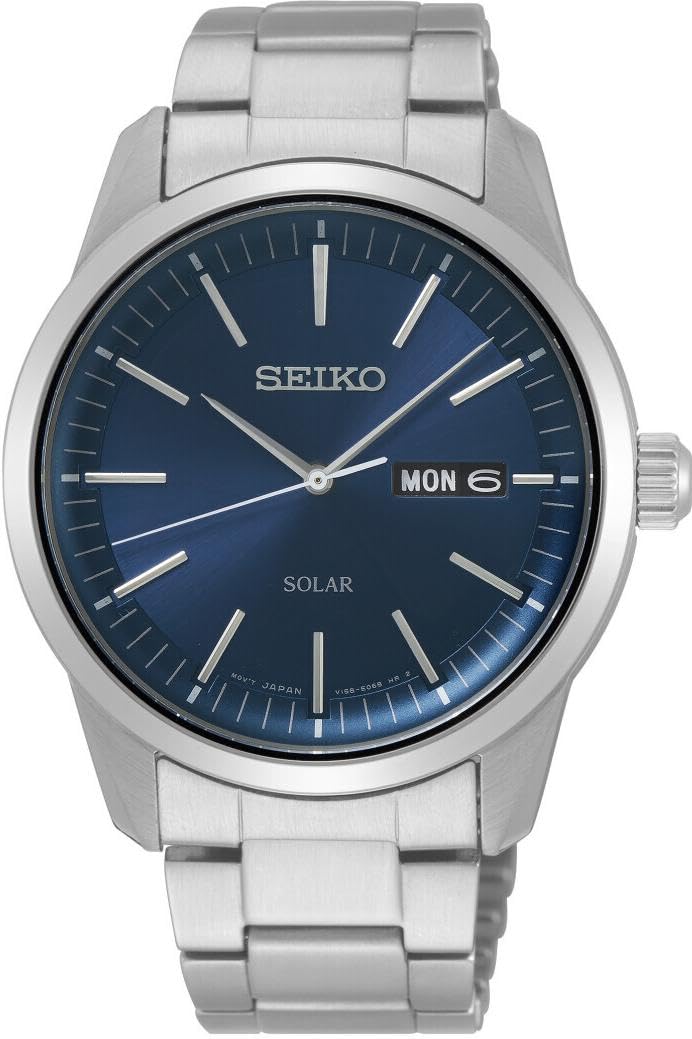 Seiko Męski zegarek kwarcowy stal szlachetna z paskiem ze stali nierdzewnej