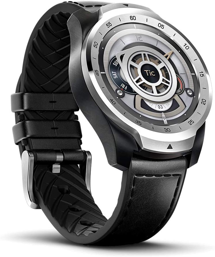 Ticwatch Pro 2020 Smartwatch, 1G RAM Memory, Sleep Tracking, Dual Display for Long Battery Life, Music, Heart Rate, GPS, NFC, Wear OS by Google, Silver