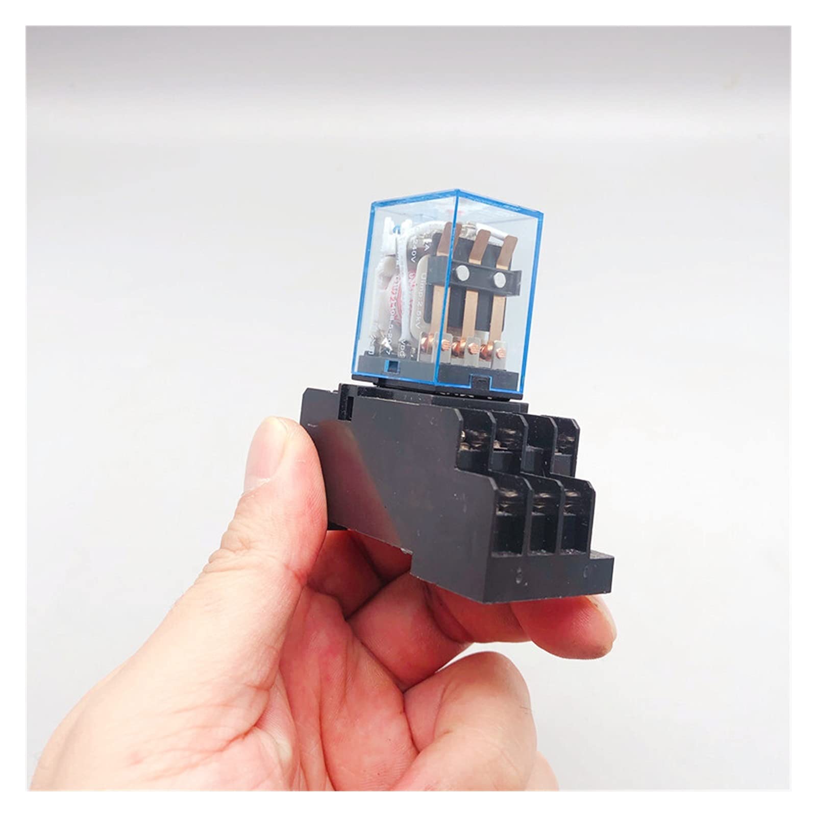 GJZIFGFWQ HH53P MY3NJ,Micro Small Electromagnetic Lntermediate Relay,with Base,11Pin,3NO/3NC,5A 110/220VAC,12/24VDC,Electrical Equipment(No Socket,1pcs DC24V)