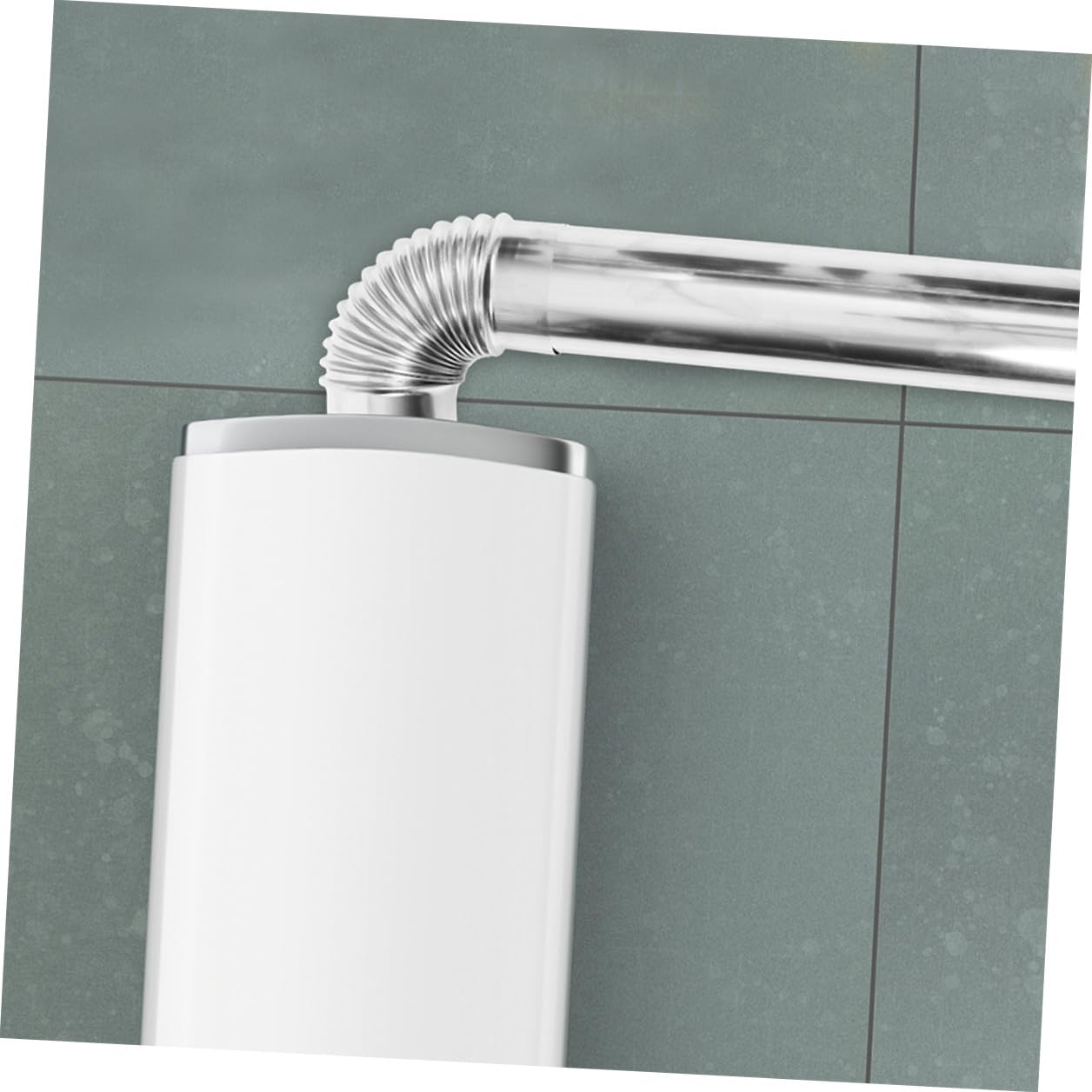 Tubo Fumaria Rotondo per Stufa, Set 1 Pezzo in Acciaio Inossidabile | Ventilazione Affidabile, Installazione Semplice, Finitura Argento, Accessorio Pratico per Uso Domestico