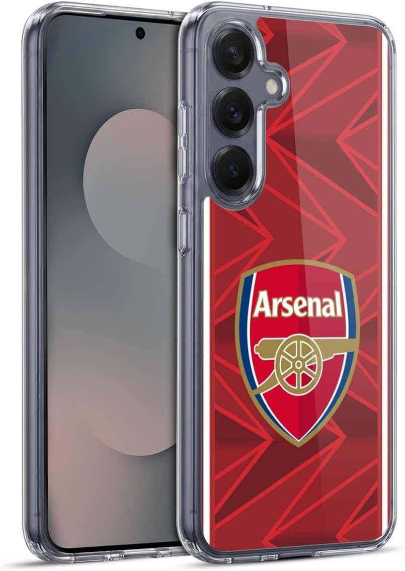 Head Case Designs Officially Licensed Arsenal FC Home 2020/21 Crest Kit Gel Case [Military Grade Protection] Compatible with Samsung Galaxy S25+ and Compatible with MagSafe
