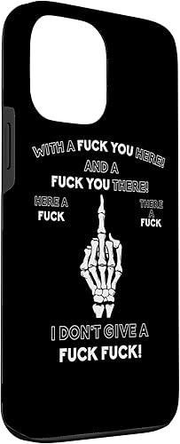 Vista 3 de Funda para iPhone 13 Pro Max Skeleton Middle Finger F You Pun Humor para adultos