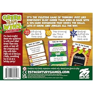 Green Team Wins: Holiday Party, Christmas Themed Expansion to The Hit Party Game - 25th Century Games Green Team Wins Holiday Party Christmas Themed Expansion to The Hit Party Game 25th Century Games