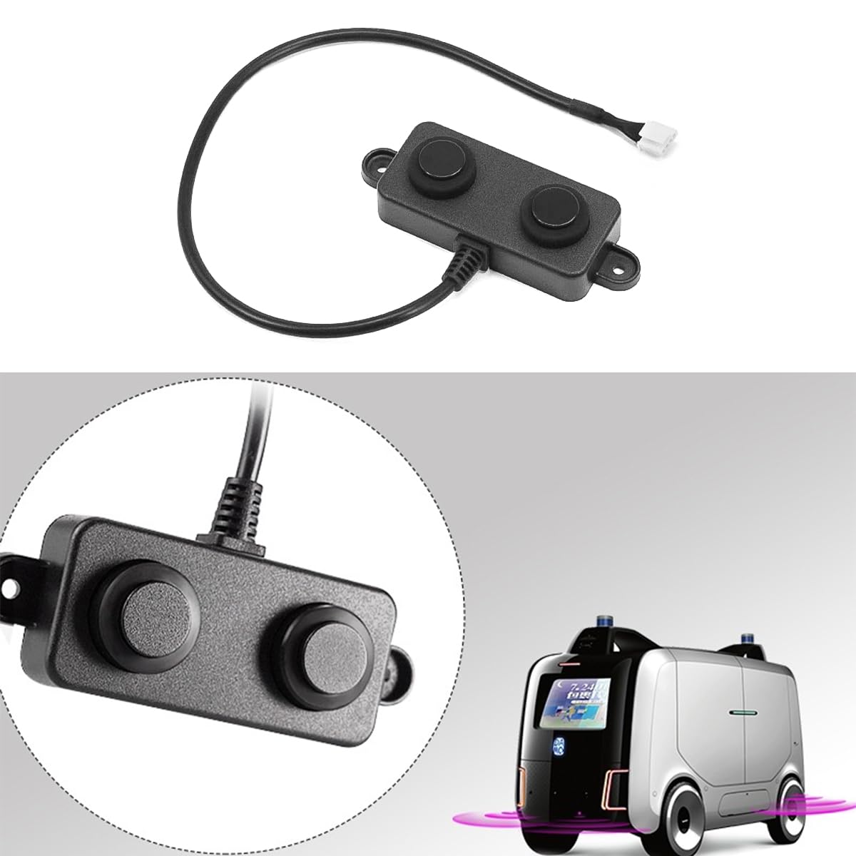 Capteur de Distance à ultrasons DC 3,3 V à 5 V étanche Ultra précis pour la Gestion du stationnement avec Sortie de données Stable, Convient pour la Maison Intelligente