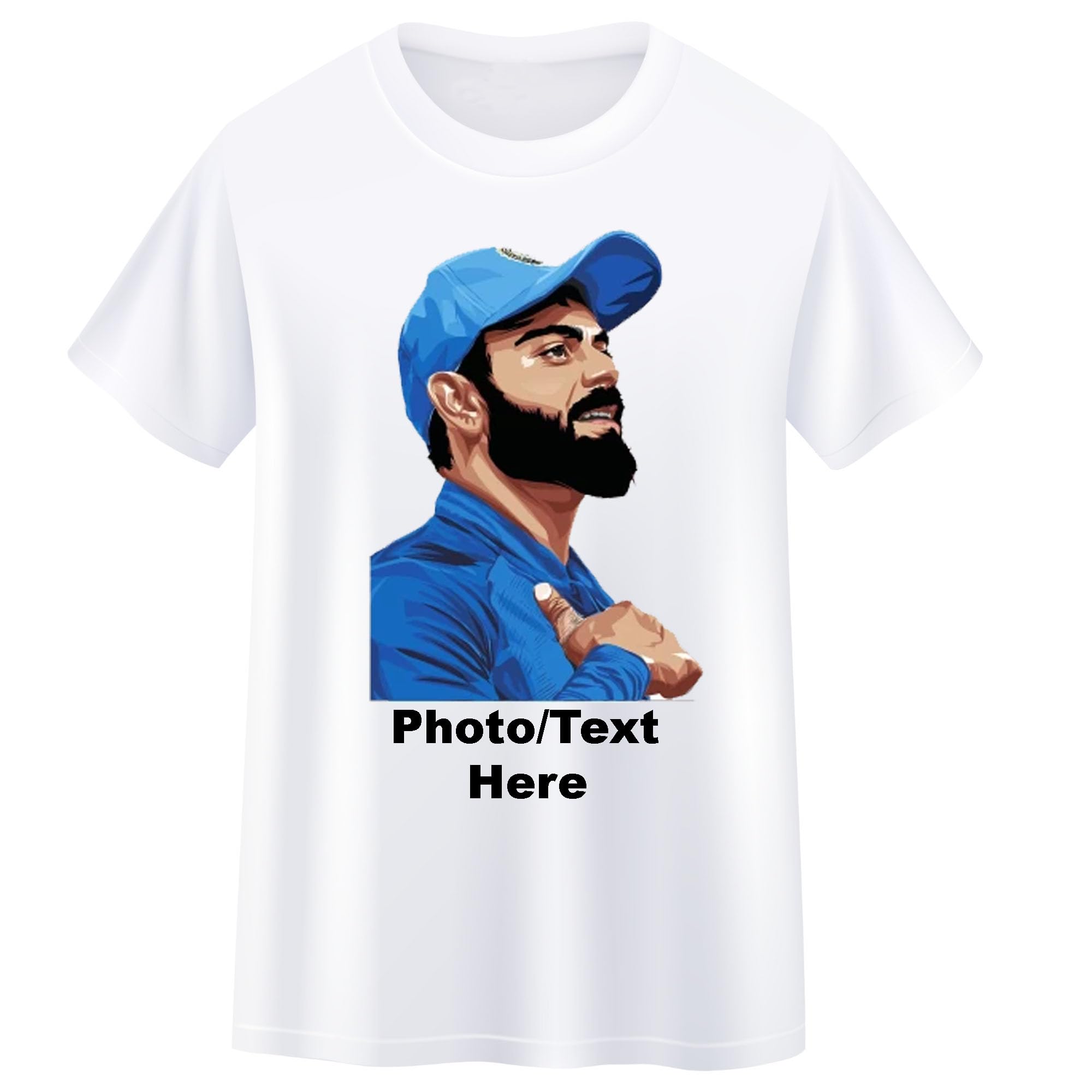 cottontee Customized/Personalized White Round Neck Polyster Unisex and Kids T-Shirt Customized Gym/Office T-Shirt-picture-29