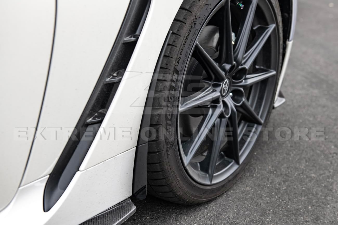 Replacement for 2022-Present Toyota GR86 & Subaru BRZ Performance Style Black Tinted Front Mud Flaps Splash Guard Pair