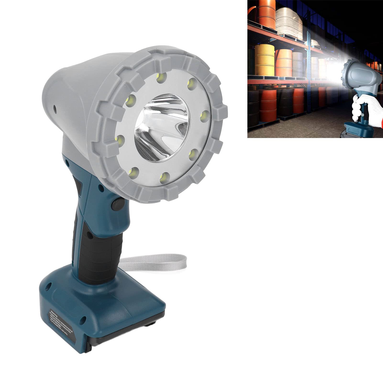 Kabellose LED-Arbeitsleuchte, 3 Beleuchtungsmodi, 600 Lm, 1200 Lm, 1400, 5000 K, IP65, Tragbare Arbeitsleuchte, Kompatibel mit 14,4–21 V Lithium-Batterie
