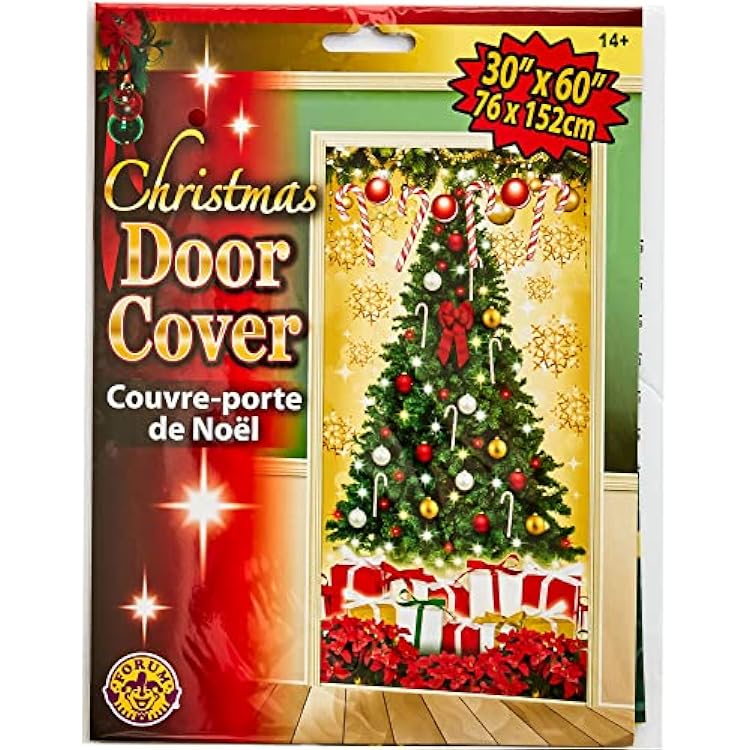 Rubies Holiday Door Cover Decor for Adults, Unisex 30 x 60