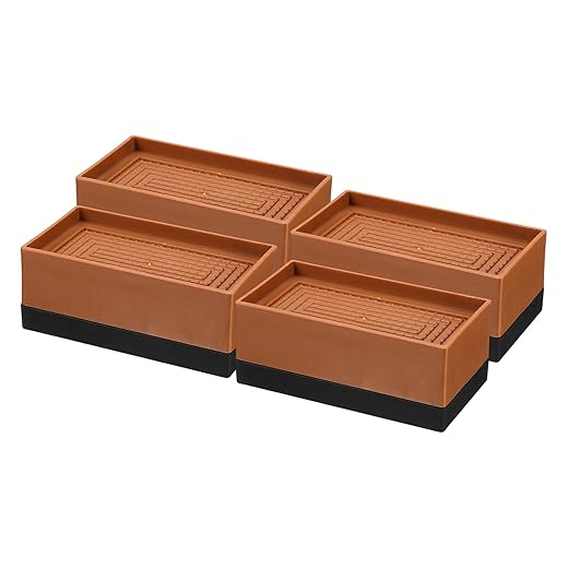 Sourcing Map Stackable Bed Risers (1.9-Inch Lift)