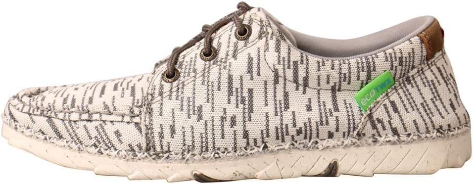 Twisted X Women's Zero-X, Moc Toe with Zero-X, White & Grey, 8.5 M