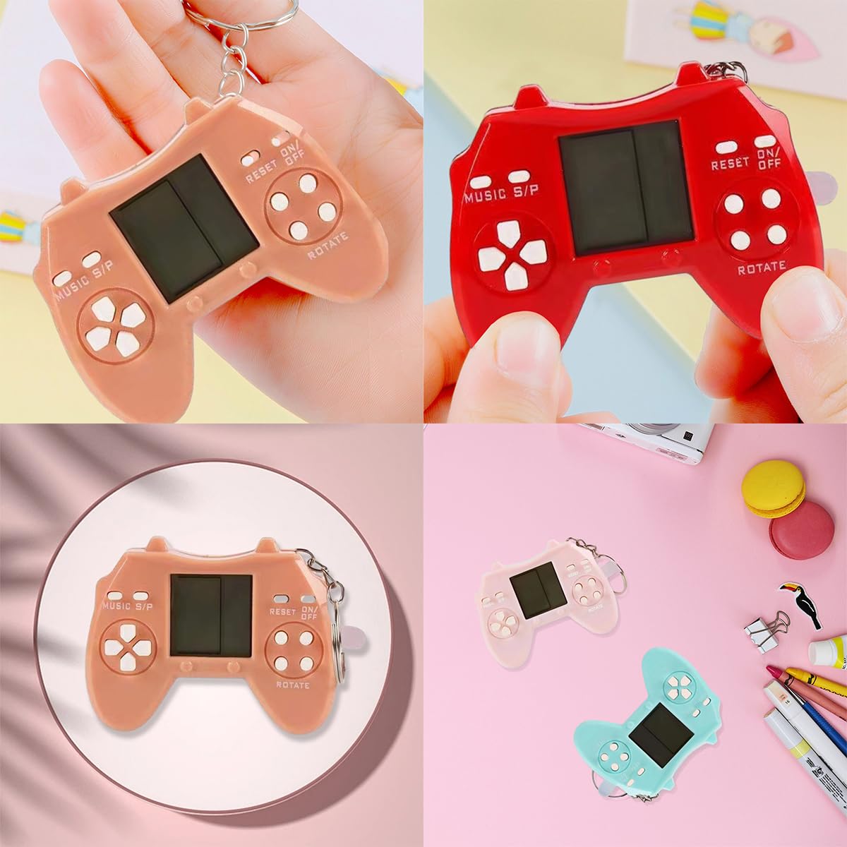 Amazon | karonpeln テトリス 携帯ゲーム機 キーホルダー型