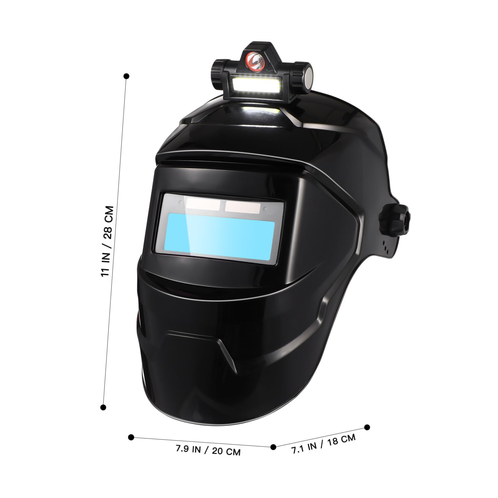 Maschera di Protezione per Saldatura 116, Pp, Tipo Half Mask | Schermo Ampio a Visione, Oscuramento 8 Livelli, Nero, Supporto Regolabile Imbottitura Traspirante
