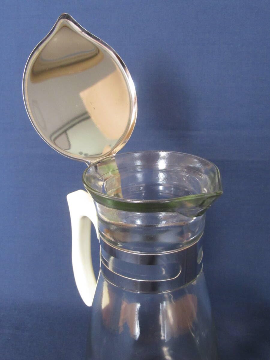 Amazon.co.jp: 価格レトロ「アデリア 蓋付きガラスピッチャー水差し