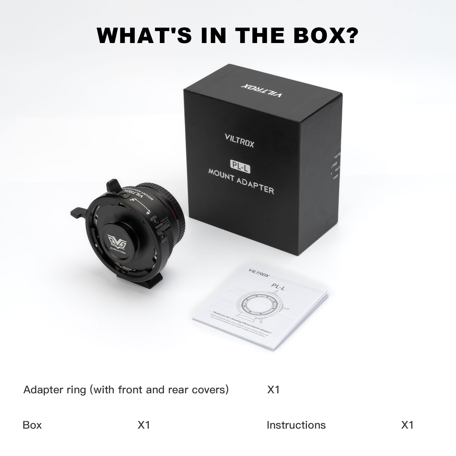 VILTROX PL-L Adapter Lens Electronic Manual Focus PL-L Adapter MF Converter for PL Mount Lens to L Mount Camera Panasonic S1 S1R S1H S5/Leica SL SL2 CL TL/Sigma fp L