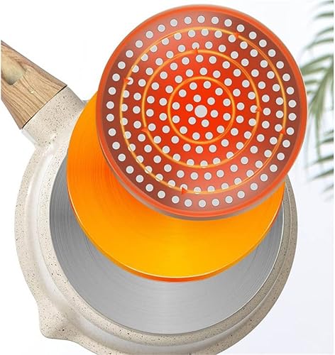 Miniatura 9 de ZLXDP - Juego de wok antiadherente con piedra de trigo arroz de cocina olla de leche caldera doble con tapa de cristal sartén para freír