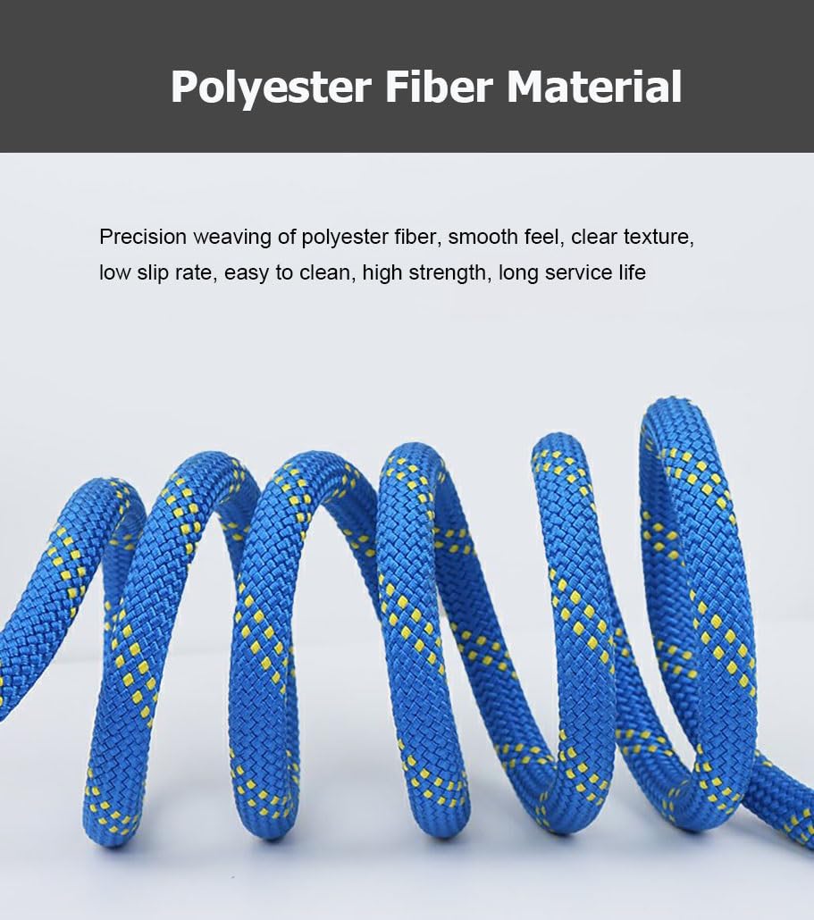 Cables de embarcación, Cabo Amarre Doble Trenzado Nylon Poliéster Azul 12mm 10-100m(50m)