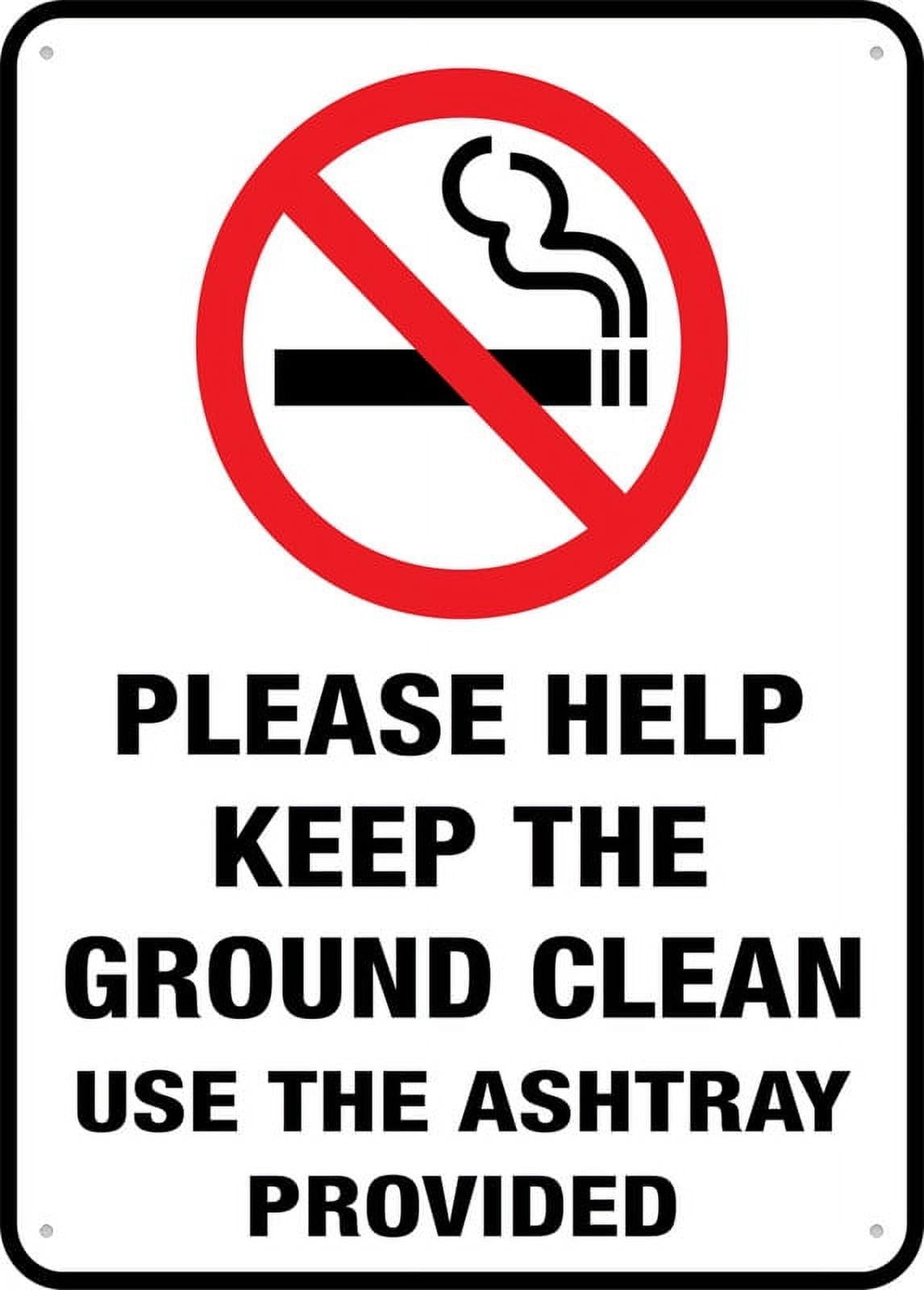 Please Help Keep The Ground Clean Personalized Cafe Wall Decor Metal Gifts for Friends Families and Holiday Tin Sign 8x12 Inch