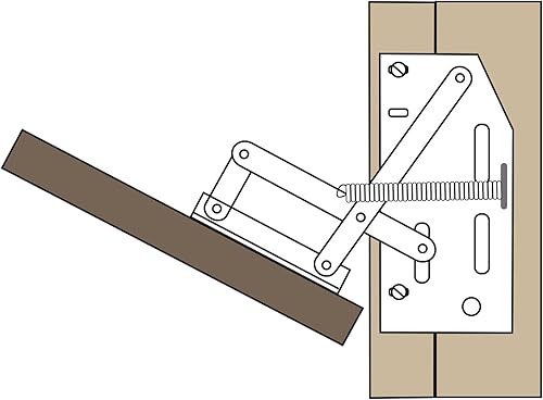 Miniatura 7 de SUUJI 2 bisagras de tijeras, bisagras de bandeja frontal para fregadero de cocina o cajón, organizador de gabinete de baño, acero niquelado