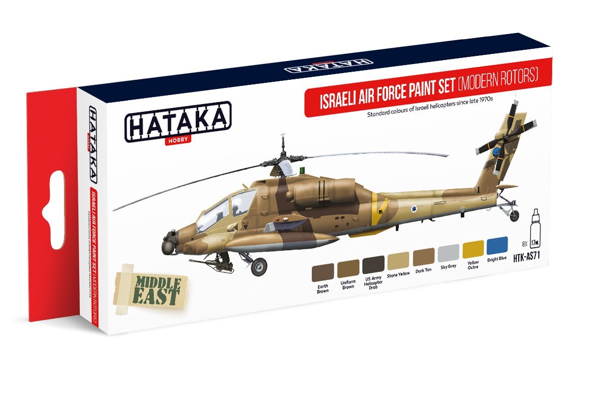 Hataka Hobby Htk-As71 Israeli Air Force Paint Set (Modern Rotors)
