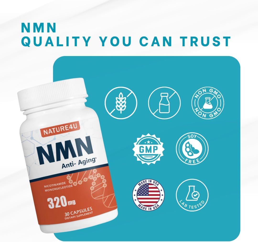 NMN (Nicotinamide Mononucleotide) 320mg, NAD+ Alternative Supplement for Anti Aging, 30 Capsules | Supports Cellular Energy, Muscle & Wellness - Image 7