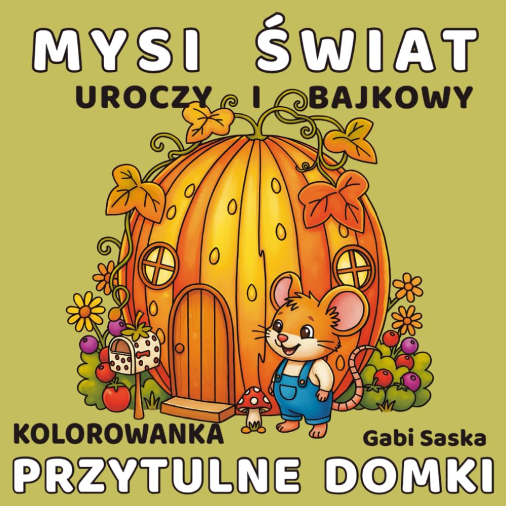 Mysi Świat: Przytulne Domki - relaksująca kolorowanka dla dorosłych i nastolatków - urocze myszki, magiczne domki, bajeczne krajobrazy: Relaksacyjna książka do kolorowania dla dorosłych i dla dzieci