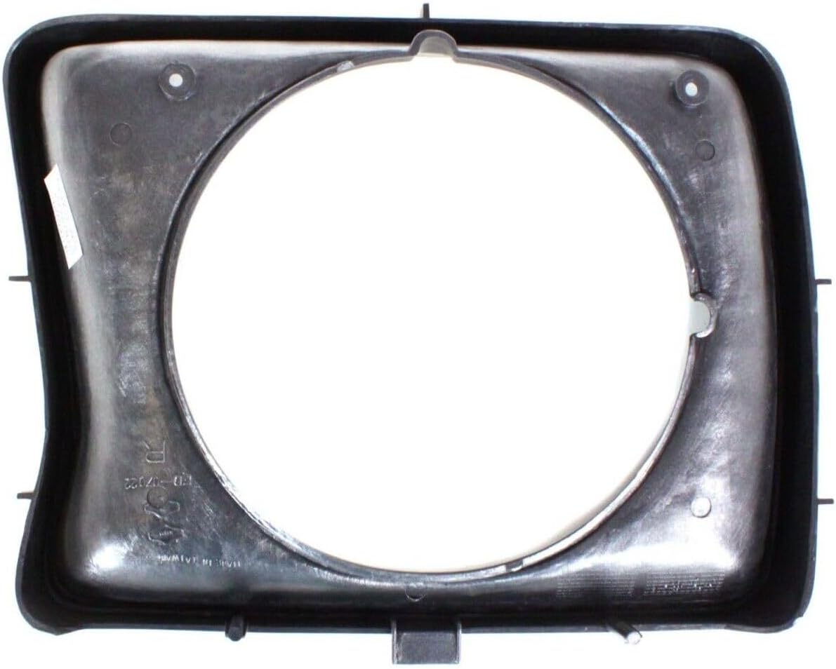 Headlight Door Bezel Doorezels Set of 2 Left-and-Right for Ford for F350 1978-1979 Pair Black