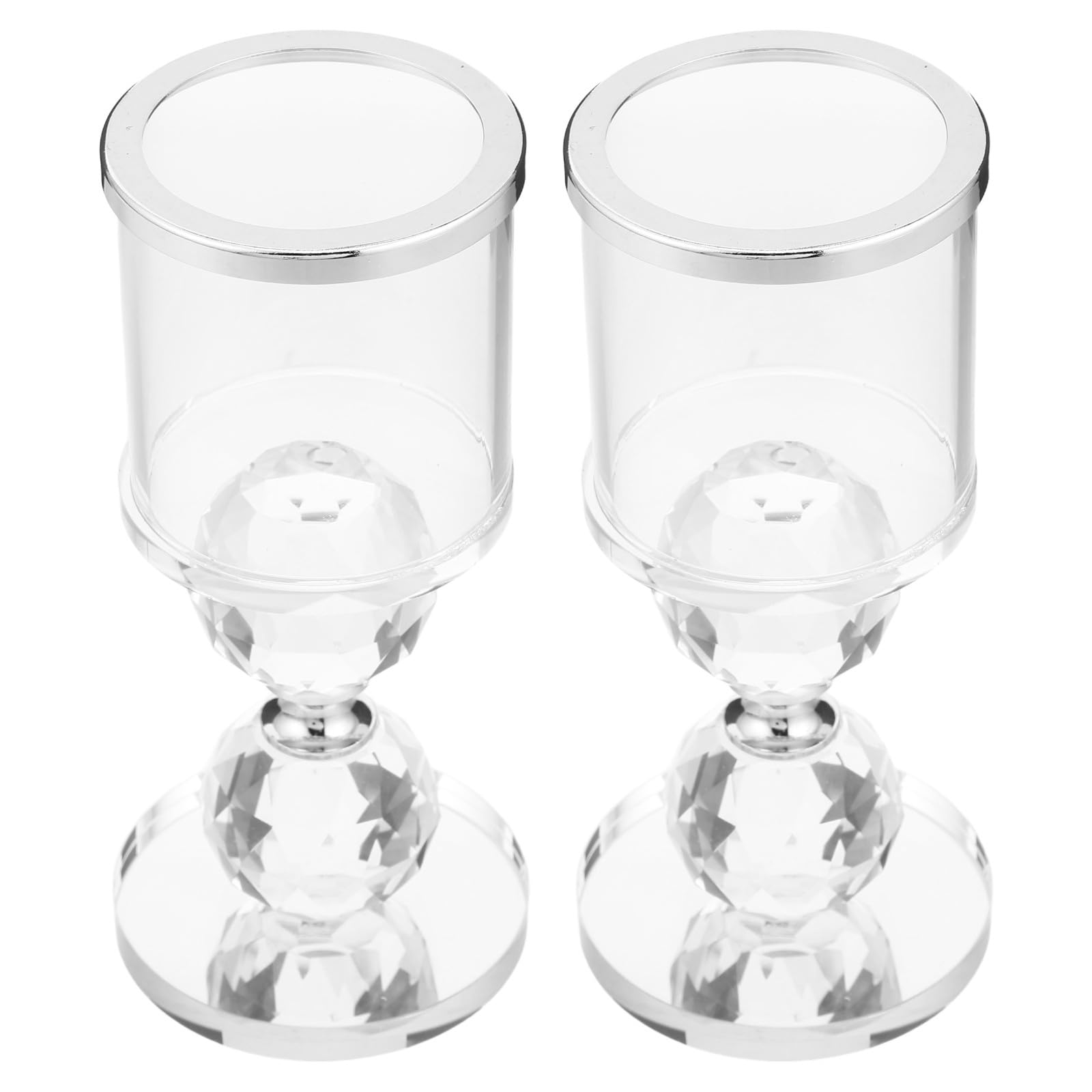 Zerodeko 2 portavelas cónicos Transparentes para Velas de 2 Pulgadas.