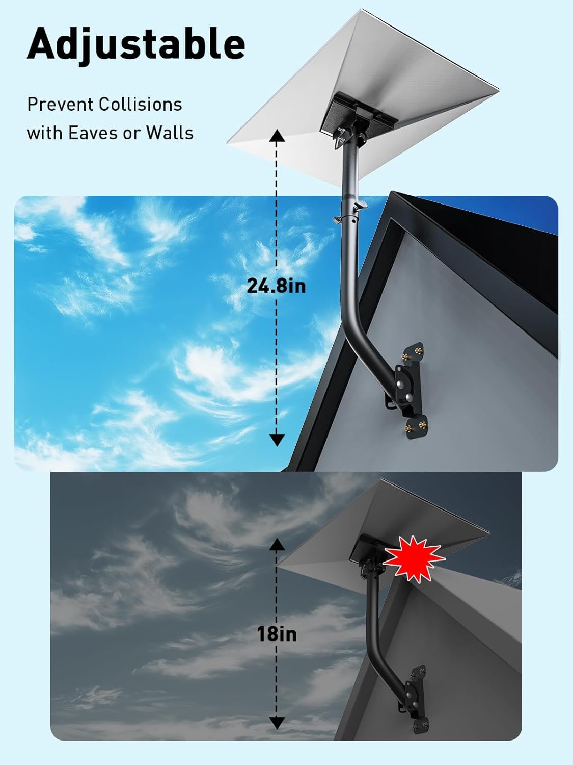 Starlink Gen 3 Mount 360° réglable V3 Starlink Kit de montage mural Starlink Gen3 avec adaptateur de tuyau Starlink Gen 3 pour kit Internet Starlink Gen3 Satellite