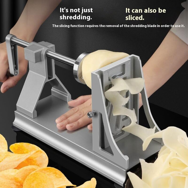 Miniatura 2 de Multifunctional Rotating Shredded Potatoes Grater Thousand Wire Grater Turnip Strip Slice Hand-Cranking Slicer Flaker Commercial