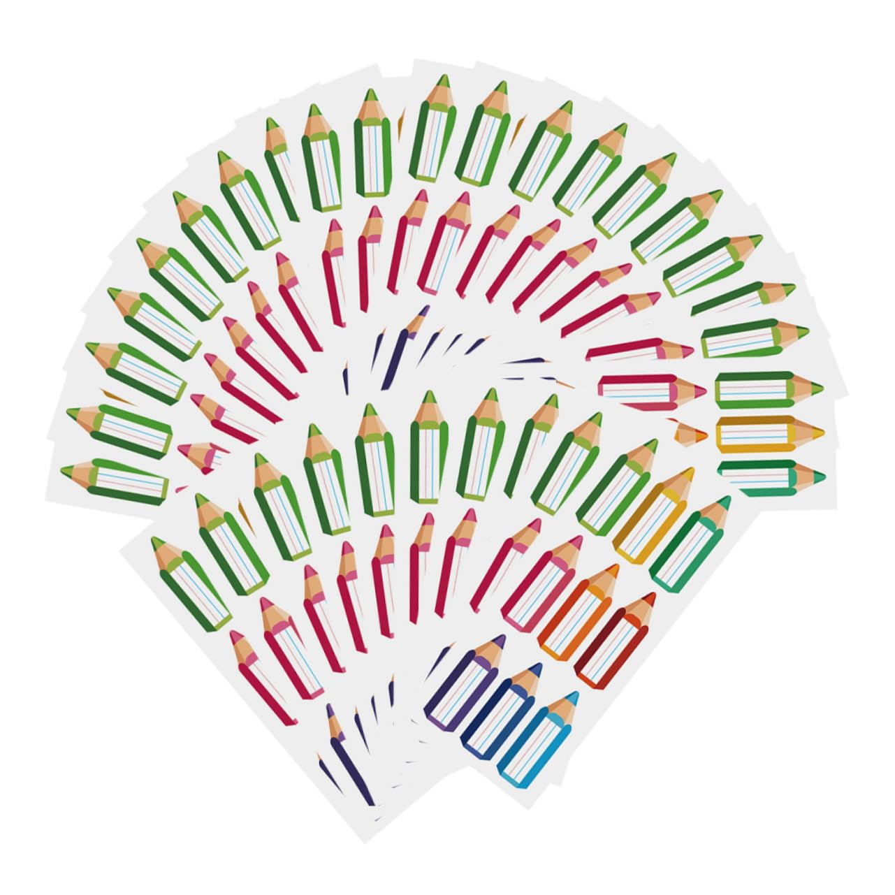 Artibetter 30 Fogli Etichette per Studenti a Forma di Matita con Spazio Vuoto per Parole, Etichette per Scuola Materna, Forniture per Ritorno a Scuola