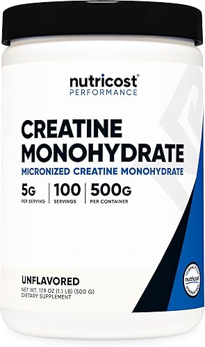 Monohidrato de creatina Nutricost 100porciones 018 oz por porción monohidrato de creatina pura Paquete de 1 1