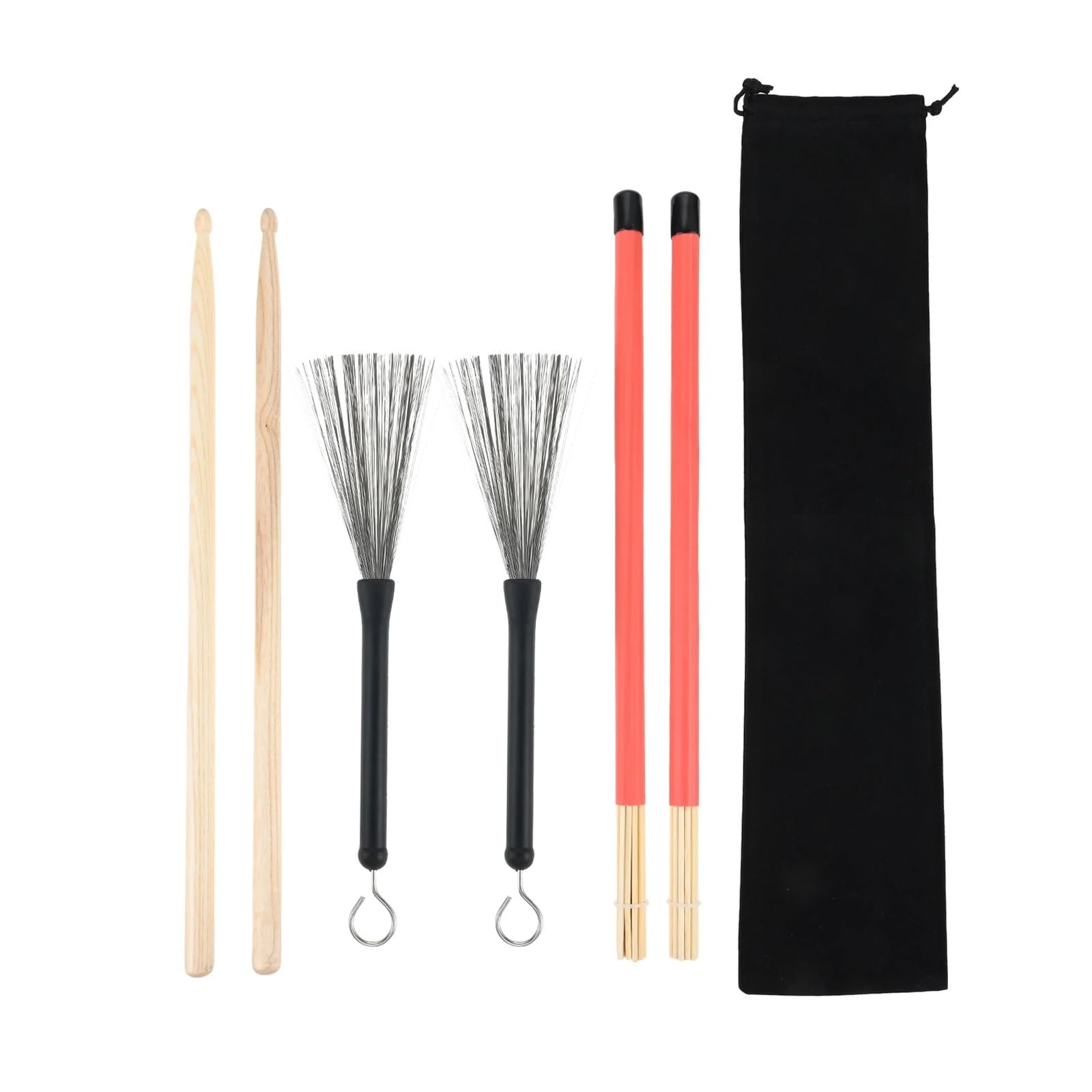 Jeu De Brosses For Baguettes De Tambour, Fil Machine En Érable 5A
