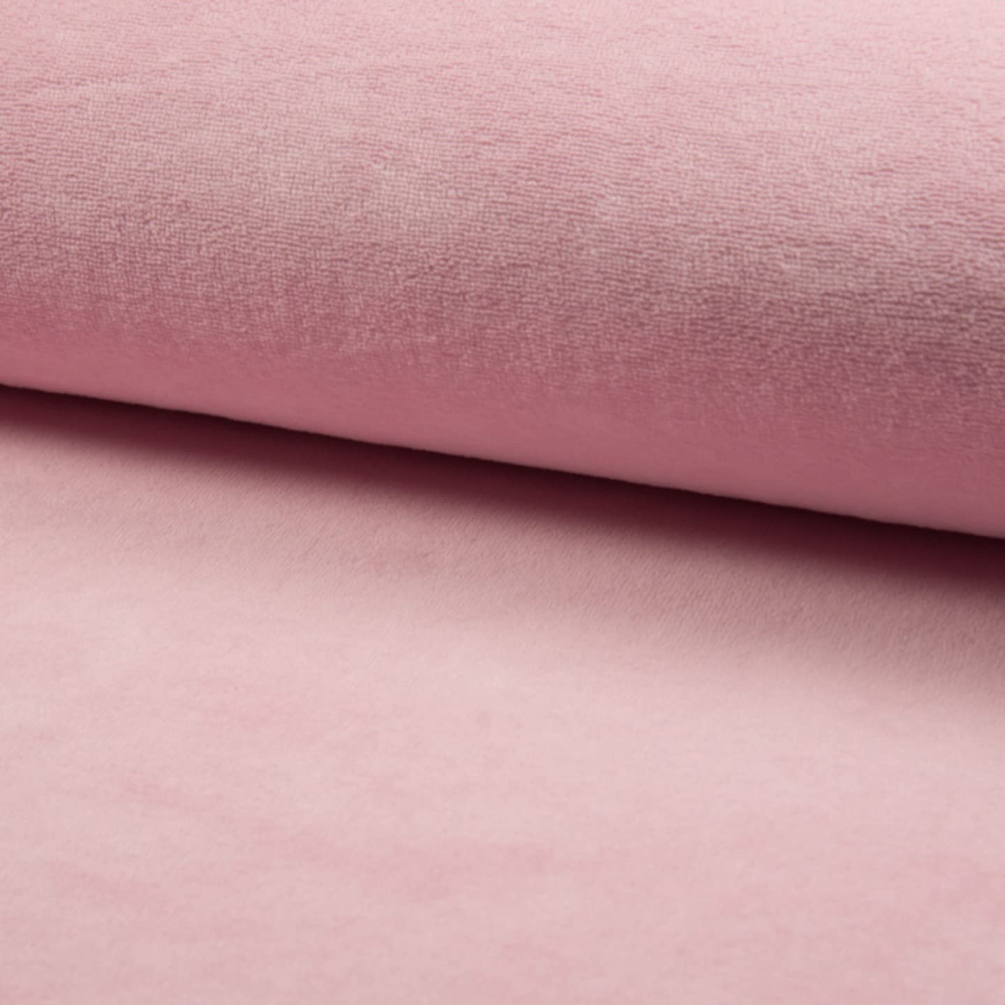 Cuddlesoft Bamboo Wellness Terry Towelling Fabric Material - Baby Rose, 1Mtr - 150cm x 100cm