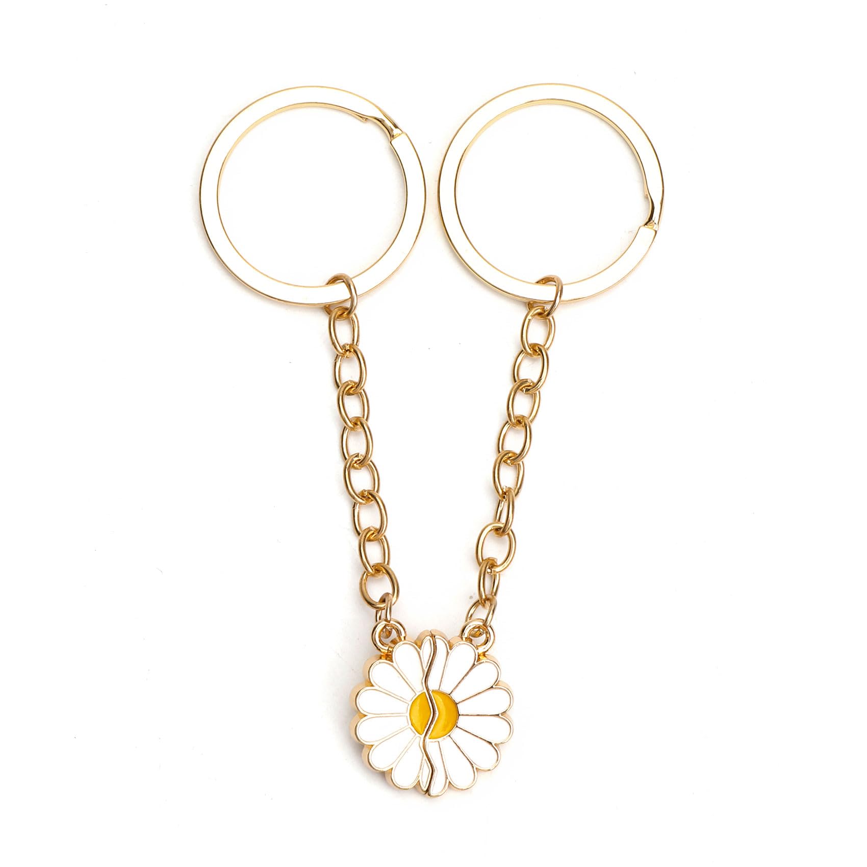 Tranbath Schlüsselanhänger 2er Set Sonnenblume, Personalisierte Geschenke Für Frauen, Süße Geschenkidee für Damen, Ideal als Taschen Anhänger oder Bag Decoration, Perfekt für Gartenliebhaber