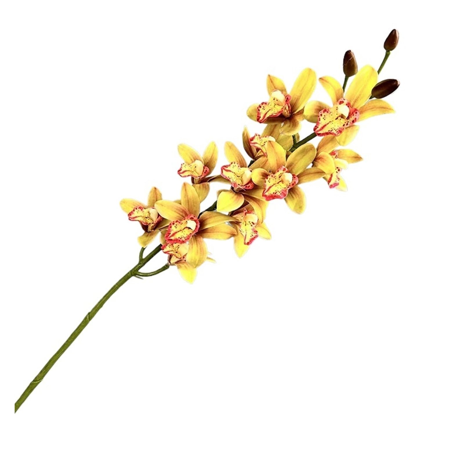 HamPaesk 3pcs Simulation Flower Plant Restaurant Decoration Silk Fake Flowers Artificial Branch(Yellow pink)