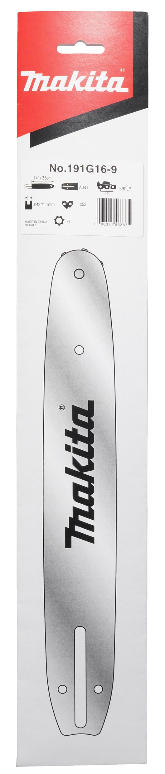 Guide pour tronçonneuse d'élagage 35cm 1.1mm - MAKITA 191G16-9