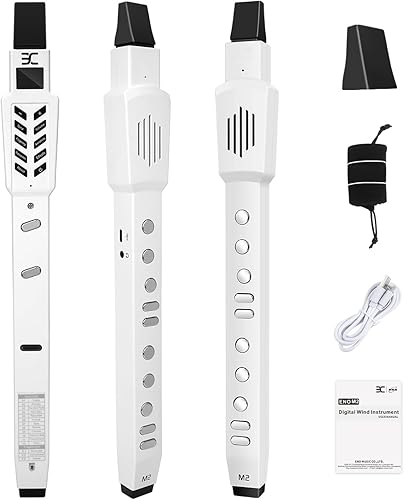 EX Instrumento de viento digital con 12 tonos, 3 digitaciones, escalas, función de transposición, vibrato automático, opción de tres octavas e