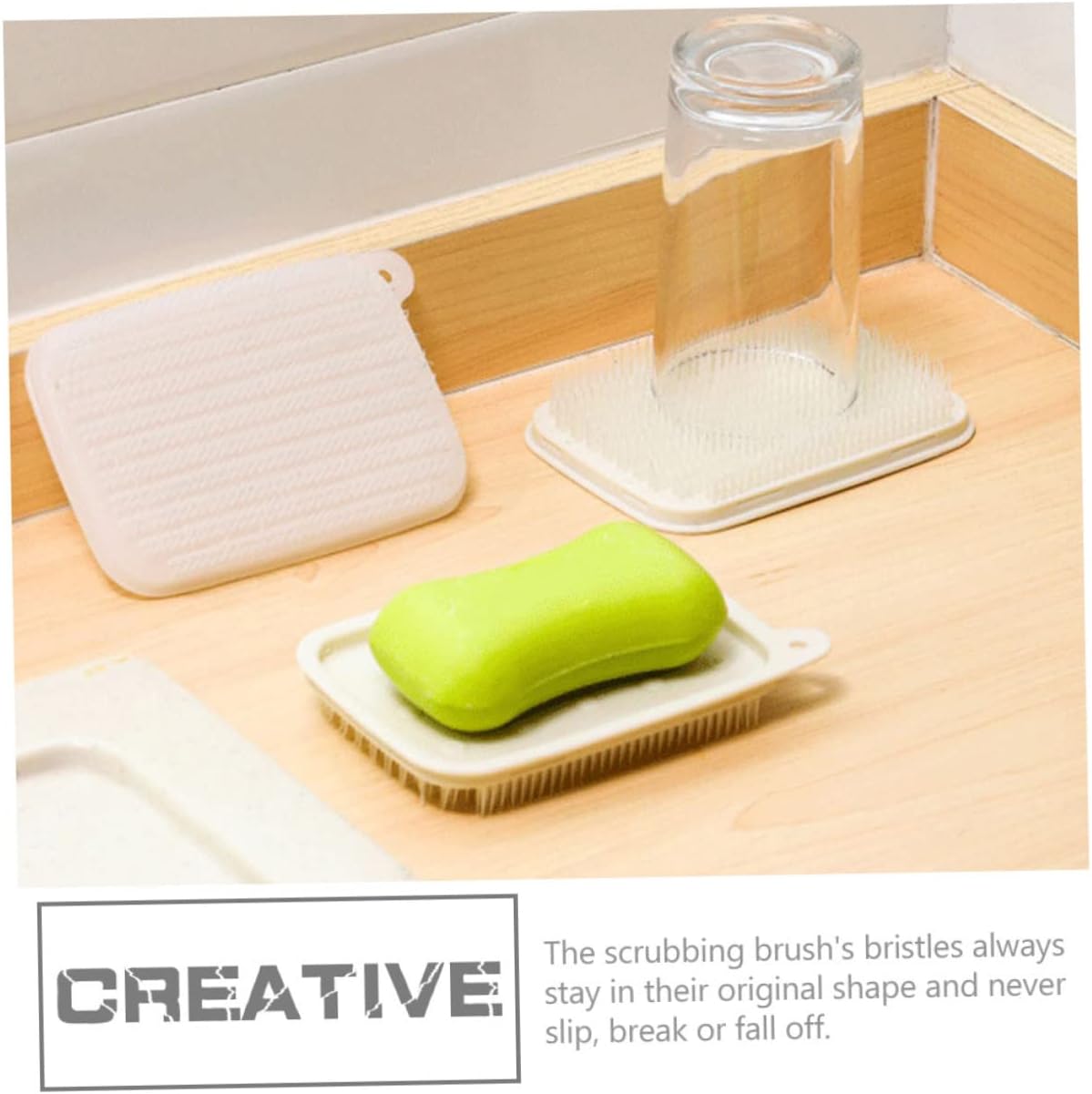 ABOOFAN 3sets Bendable Kitchen Sink Scrubber Soft Vegetable Cleaning Brush for Stains Flexible Design for Food Prep and Kitchenware Use for Fruits and Veggies 4pcs*3