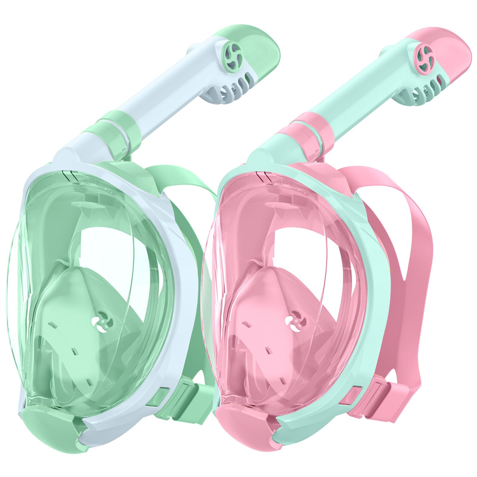 X99 Snorkel Mask, Snorkel Set Kids 6-14, Full Face Snorkel Mask 180 ° Panoramic View with Detachable Camera Mount, Anti-fog Anti-leak Kids Snorkel Set Dry Top Foldable Diving Mask for Men