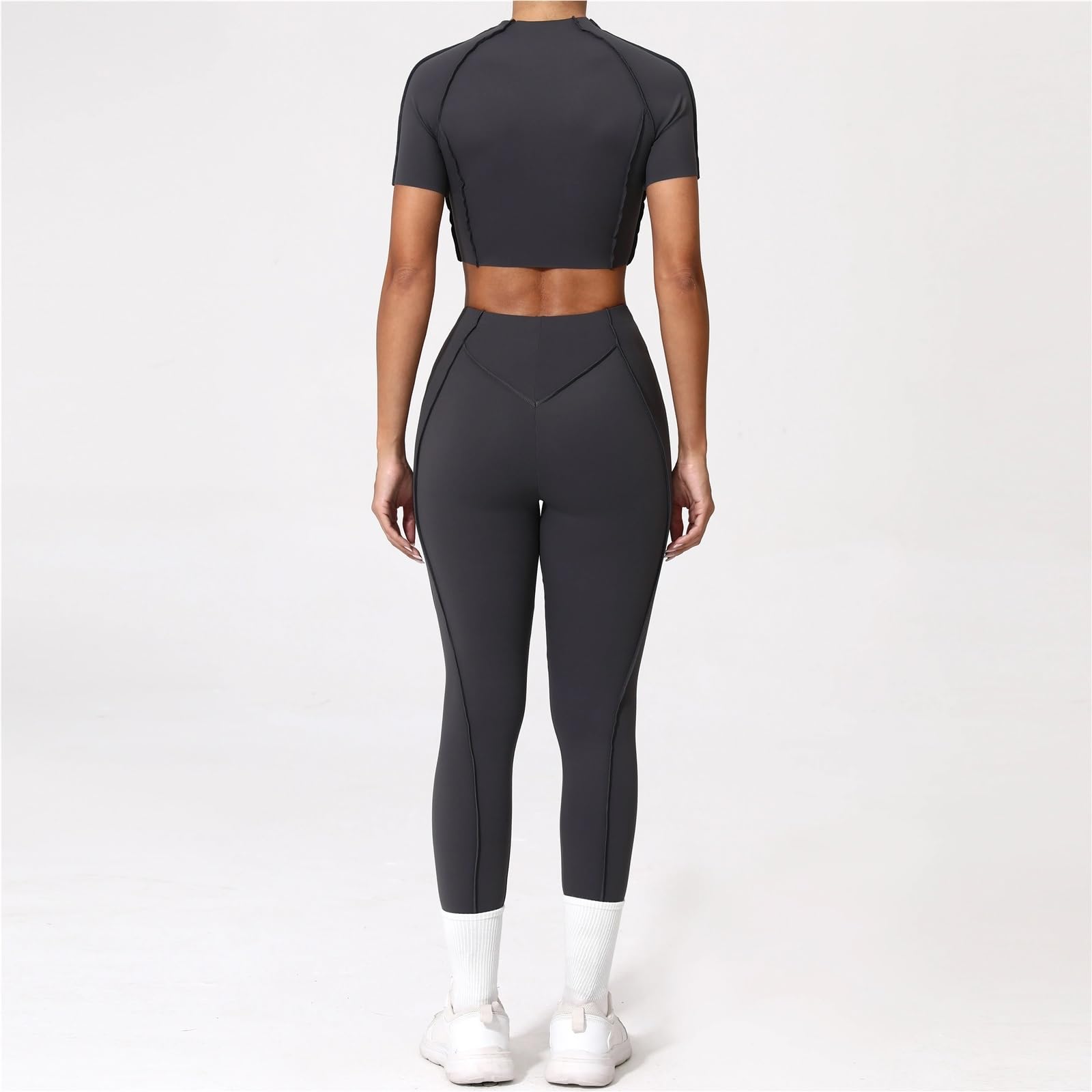 Conjunto Deportivo de 2 uds. De Traje Yoga for Mujer, chándal Gimnasio Secado rápido, Entrenamiento for Correr, Camisa Manga Larga, Ropa