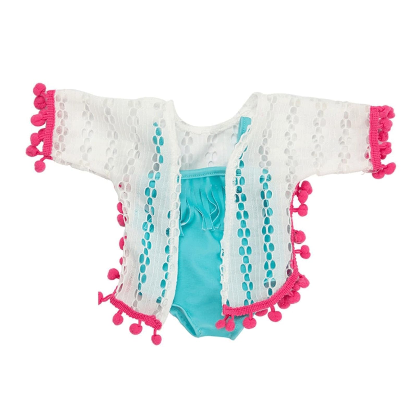 45,7 cm Puppenkleidung und Zubehör, Puppen-Schwimm-Outfit inklusive Badeanzüge, Hut, Sonnenbrille, Girlande, Handtasche, Schwimmring (Puppe nicht im Lieferumfang enthalten)