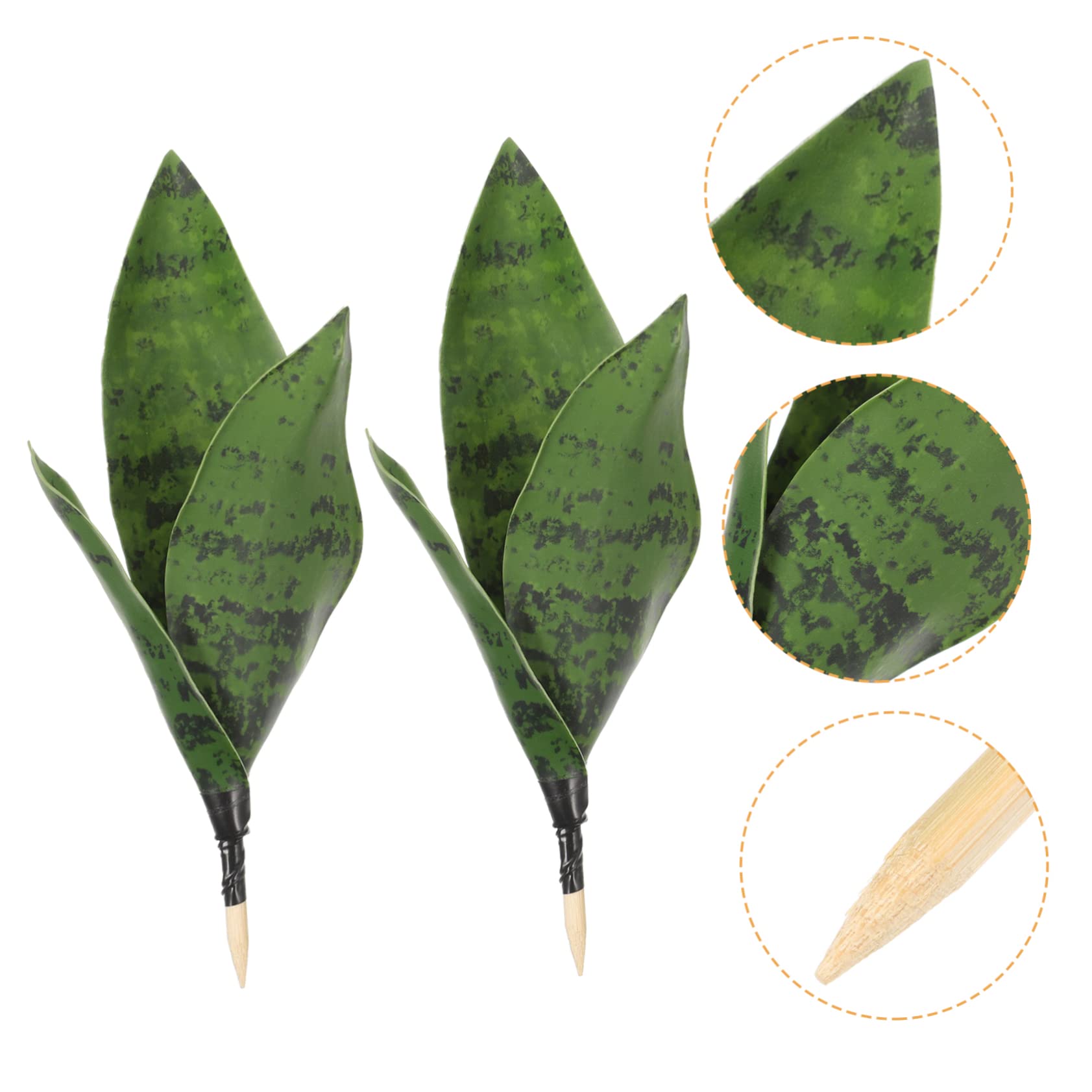Amosfun 10pezzi Decorazione Artificiale Sansevieria Vividissima Fake Per Ed Per Uffici e Casa e Facile