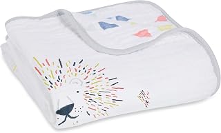 aden + anais Baby Blanket for boy and Girl, Muslin Cotton Baby Quilt, 4-Layer Lightweight, Newborn and Toddler Crib Blanket, Leader of The Pack